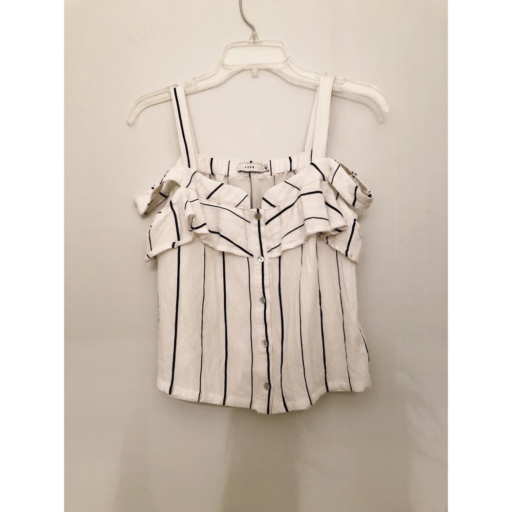 Black & White Stripped Off the Shoulder Top